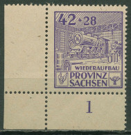 SBZ Provinz Sachsen 1946 Wiederaufbau 89 A Ecke 3 Postfrisch - Autres & Non Classés