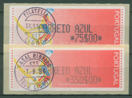 Portugal ATM 1992 Spielzeuge: CORREIO AZUL Satz 75/350, ATM 6 Z2 S Gestempelt - Machine Labels [ATM]