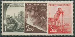 Tschechoslowakei 1952 Schwerindustrie Hüttenwerk 709/11 Postfrisch - Unused Stamps