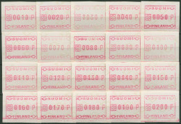 Finnland Automatenmarken 1982 Kl. Posthörner Satz 20 Werte ATM 1.1 S Postfrisch - Viñetas De Franqueo [ATM]