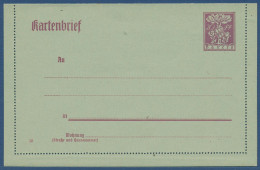 Bayern 1920 Wappen Am Eichenstamm Kartenbrief K 12 Ungebraucht (X40957) - Ganzsachen