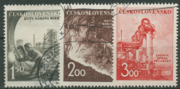 Tschechoslowakei 1952 Schwerindustrie Hüttenwerk 709/11 Gestempelt - Oblitérés