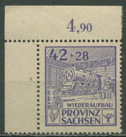 SBZ Provinz Sachsen 1946 Wiederaufbau 89 A Ecke 1 Postfrisch - Autres & Non Classés