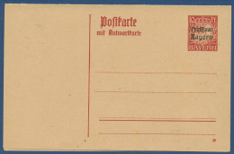 Bayern 1919 Freistaat Wappen Postkarte Mit Antwort P 110/01 Ungebraucht (X40964) - Entiers Postaux
