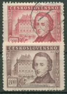 Tschechoslowakei 1949 Komponist Frederic Chopin 581/82 Gestempelt - Gebruikt