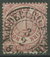 Norddeutscher Postbezirk NDP 1869 1 Gr. 16 Mit PR-K2-Stempel MAGDEBURG-BAHNH. - Usati