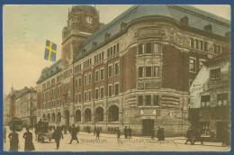 Stockholm Altstadt Rathaus Vasagatan, Gelaufen 1910 (AK4586) - Suède