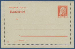Bayern 1911 Prinzregent Luitpold Kartenbrief K 4 B/04 Ungebraucht (X40959) - Entiers Postaux