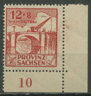 SBZ Provinz Sachsen 1946 Wiederaufbau 88 Aa Ecke 4 Postfrisch - Autres & Non Classés