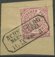 Nordd. Postbezirk NDP 1869 1 Gr. 16 Mit SA-Ra3-Stempel SCHNEEBERG NEUSTÄDTEL - Usados