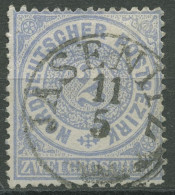 Norddeutscher Postbezirk NDP 1869 2 Groschen 17 Mit PR-K1-Stempel JASENITZ - Usati