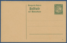 Bayern 1916 Neues Wappen Postkarte Mit Antwort P 100/03 Ungebraucht (X40975) - Ganzsachen
