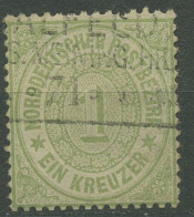 Norddeutscher Postbezirk NDP 1869 1 Kreuzer 19 Gestempelt, Zahnfehler - Usados