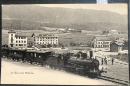 Le Day Près Vallorbe (Vaud) à La Gare, Locomotive, Tender Et Wagons - Le Collège - Café Du Day (16'891) - Vallorbe