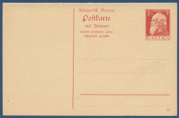 Bayern 1911 Prinzreg. Luitpold Postkarte M. Antwort P 90/01 Ungebraucht (X40981) - Entiers Postaux