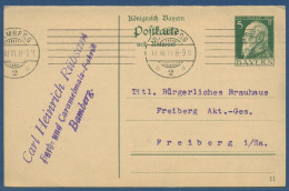Bayern 1911 Prinzreg. Luitpold Postkarte M. Antwort P 89/01 Gebraucht (X41003) - Enteros Postales