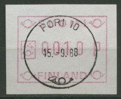 Finnland ATM 1982 Kl. Posthörner Einzelwert Weißes Papier ATM 1.1 XI Gestempelt - Automatenmarken [ATM]
