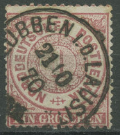 Norddeutscher Postbezirk NDP 1869 1 Gr. 16 PR-K1-Stempel LÜBBEN I. D. LAUSITZ - Used