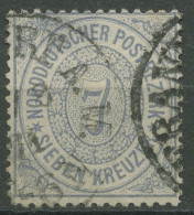 Norddeutscher Postbezirk NDP 1869 7 Kreuzer 22 Gestempelt, Dünn - Afgestempeld