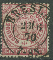 Norddeutscher Postbezirk NDP 1869 1 Groschen 16 Mit PR-K2-Stempel BRESLAU - Oblitérés