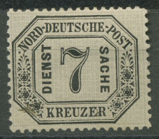 Nordd. Postbezirk NDP Dienstmarke 1870 7 Kreuzer D 9 Mit Falz, Kl. Fleck - Ungebraucht