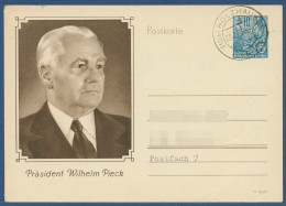 DDR 1956 Wilhelm Pieck Sonderpostkarte 80. Geburtstag P 67 Gebraucht (X41000) - Cartes Postales - Oblitérées