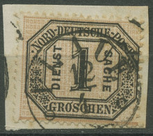 Nordd. Postbezirk NDP Dienstmarke 1870 1 Gr. D 4 Mit T&T-K1-Stempel PLAUE - Usati