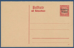 Bayern 1919 Volksstaat Postkarte Mit Antwort P 106 Ungebraucht (X40972) - Postal  Stationery
