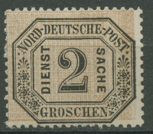 Norddeutscher Postbezirk NDP Dienstmarke 1870 2 Groschen D 5 Mit Falz - Ungebraucht