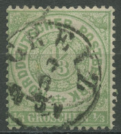 Norddeutscher Postbezirk NDP 1869 1/3 Groschen 14 Mit T&T-K1-Stempel GREIZ - Afgestempeld