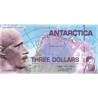 Billet, Antartique, 3 Dollars, 2007, 2007-12-14, NEUF - Altri – America