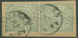 Norddeutscher Postbezirk NDP 1869 1 Kr. 19 Paar Mit T&T-K1-Stempel MEININGEN - Usados