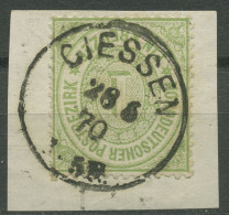 Nordd. Postbezirk NDP 1869 1 Kreuzer 19 Mit K1-Stempel GIESSEN, Briefstück - Usati