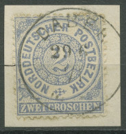 Norddeutscher Postbezirk NDP 1869 2 Groschen 17 Mit PR-K1-Stempel DABER - Usados