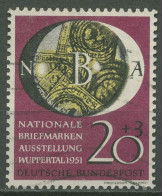 Bund 1951 Ausstellung Wuppertal 142 Gestempel Nachgezähnt (R81086) - Usados