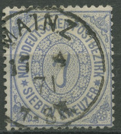 Norddeutscher Postbezirk NDP 1869 7 Kreuzer 22 Mit K1-Stempel MAINZ - Usati