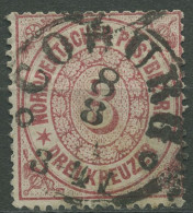 Norddeutscher Postbezirk NDP 1869 3 Kreuzer 21 Mit T&T-K1-Stempel COBURG - Oblitérés