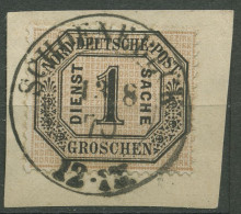 Nordd. Postbezirk NDP Dienstmarke 1870 1 Gr. D 4 Mit PR-K2-Stempel SCHOENEBECK - Usati