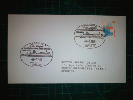 ALLEMAGNE, Enveloppe Distribuée En Espagne Avec Un Cachet Spécial D'un Navire. Année 1999. - Used Stamps