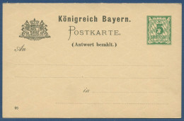 Bayern 1895 Ziffer Auf Rauten Postkarte Mit Antwort P 46/04 Ungebraucht (X41005) - Enteros Postales