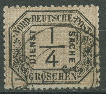 Norddeut. Postbezirk NDP Dienstmarke 1870 1/4 Gr. D 1 Gestempelt, Kurzer Zahn - Afgestempeld