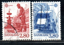 DANEMARK DANMARK DENMARK DANIMARCA 1986 EUROPA CEPT COMPLETE SET SERIE COMPLETA USED USATO OBLITERE' - Gebraucht