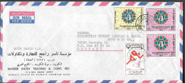 Kuwait Cover Mailed To Germany 1977. 83F Rate Olympic Games National Day Stamps - Koweït