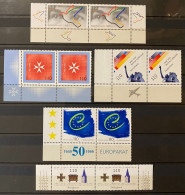 BRD - 1999 - Michel Nr. 2045, 2047/2049, 2060 Paare Ecke/Rand - Postfrisch - Unused Stamps