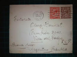 ANGLETERRE, Enveloppe Envoyée à Buenos Aires, Argentine Avec Une Variété De Timbres-poste. Année 1931. - Usados