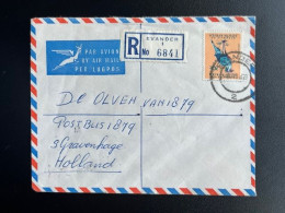 SOUTH AFRICA RSA 1969 REGISTERED LETTER EVANDER TO THE HAGUE 04-08-1969 ZUID AFRIKA - Lettres & Documents