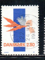 DANEMARK DANMARK DENMARK DANIMARCA 1987 ART APPRECIATION ABSTRACT BY LIN UTZON 2.80k USED USATO OBLITERE' - Usado