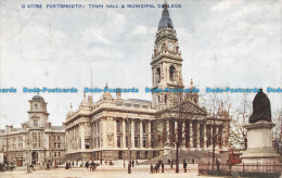 R099036 Portsmouth. Town Hall And Municipal College. Celesque Series. Photochrom - World