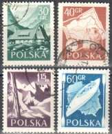 Poland 1956 - Tourism - Mi 966-69 - Used - Usati