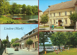 Lindow (Mark) Wutzsee, Rathaus, Straße Des Friedens, Freibad Am Gudelacksee 1990 - Lindow